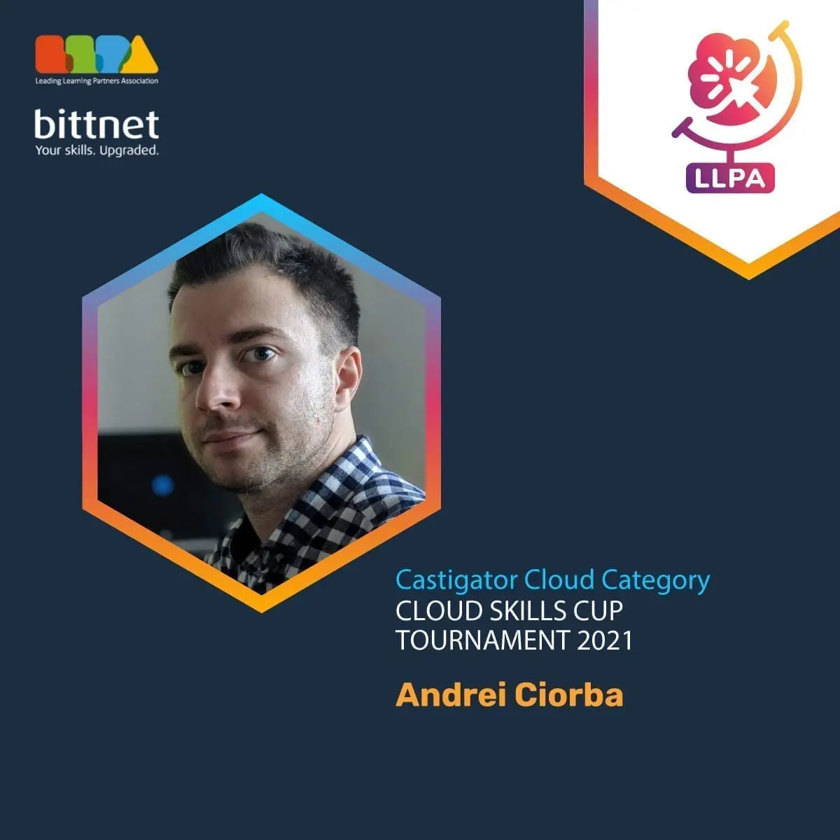 Castigator categoria Cloud turneu LLPA Bittnet Training.